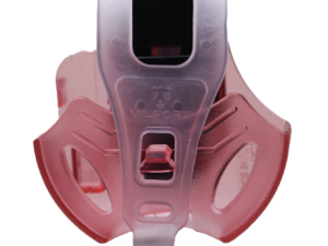 Porta Esposas Táctico Transparente Fucsia MILFORT (Polímero Profesional)
