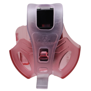 Porta Esposas Táctico Transparente Fucsia MILFORT (Polímero Profesional)