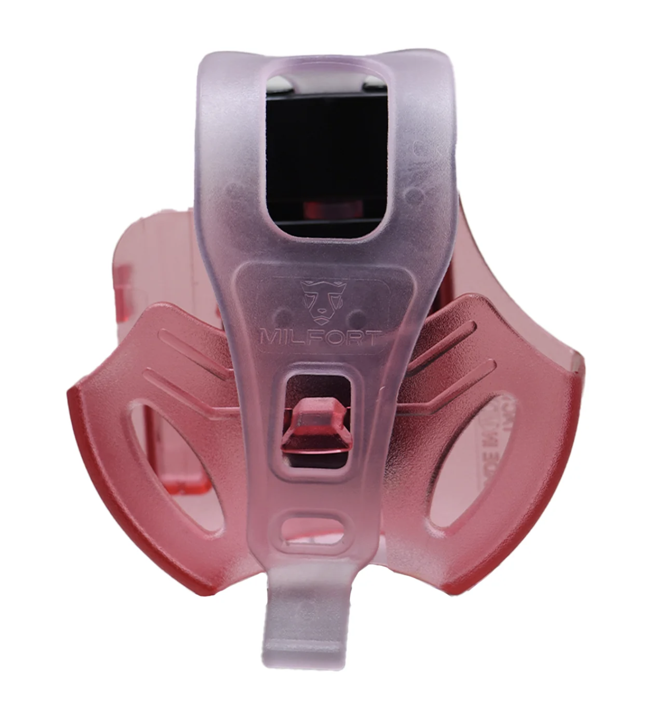 Porta Esposas Táctico Transparente Fucsia MILFORT (Polímero Profesional)