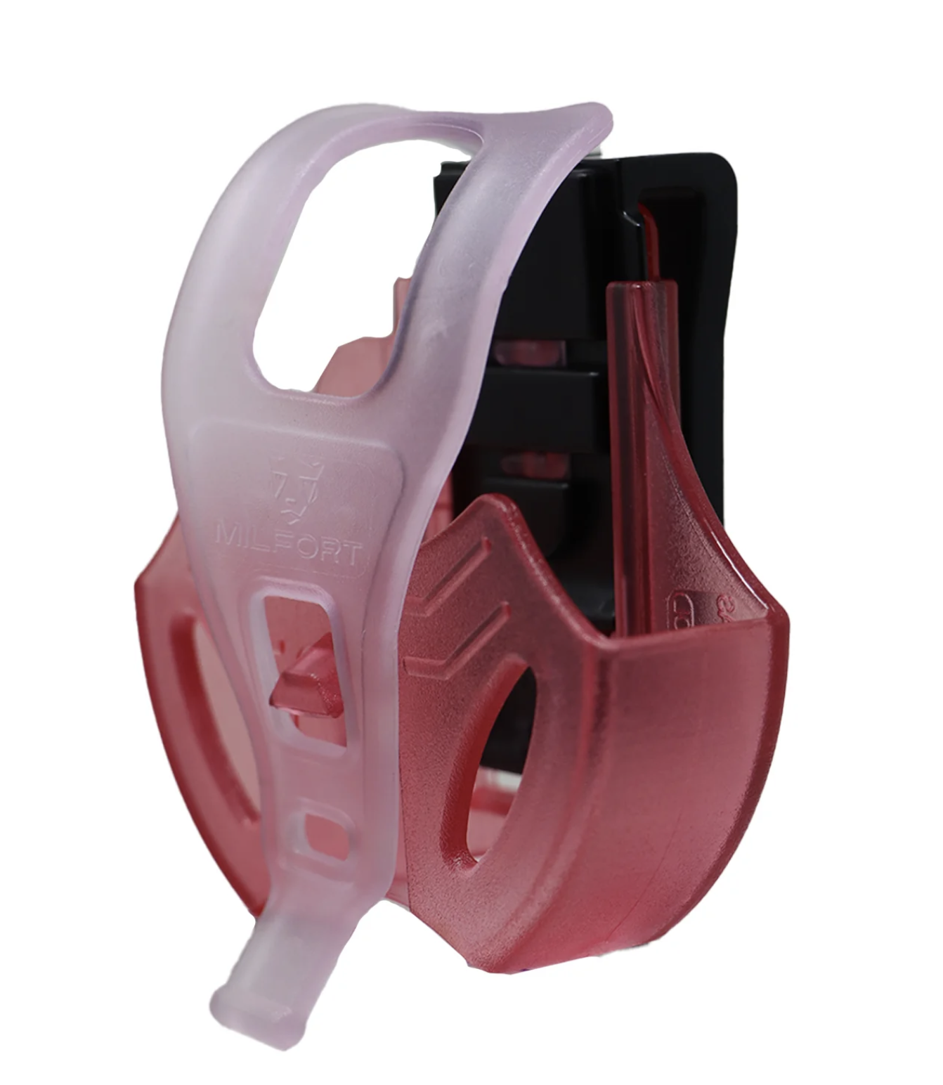 Porta Esposas Táctico Transparente Fucsia MILFORT (Polímero Profesional) - Image 2