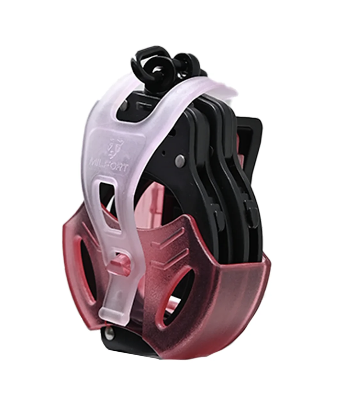 Porta Esposas Táctico Transparente Fucsia MILFORT (Polímero Profesional) - Image 3