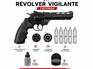 Pistola Revolver Vigilante Kit Crosman CO2 4.5 mm