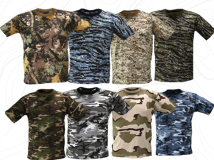 Playera Camuflada Táctica de Algodón Manga Corta